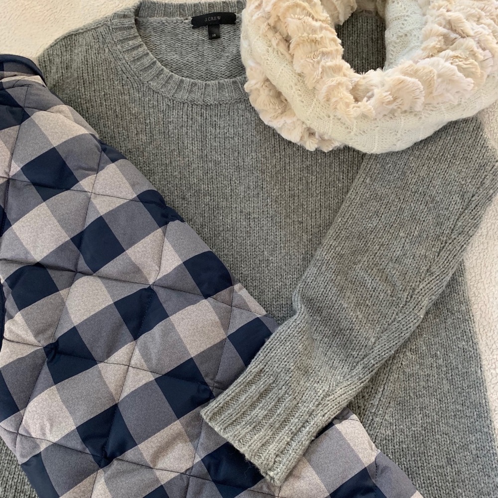 J Crew Retail Tunic Sweater Gray